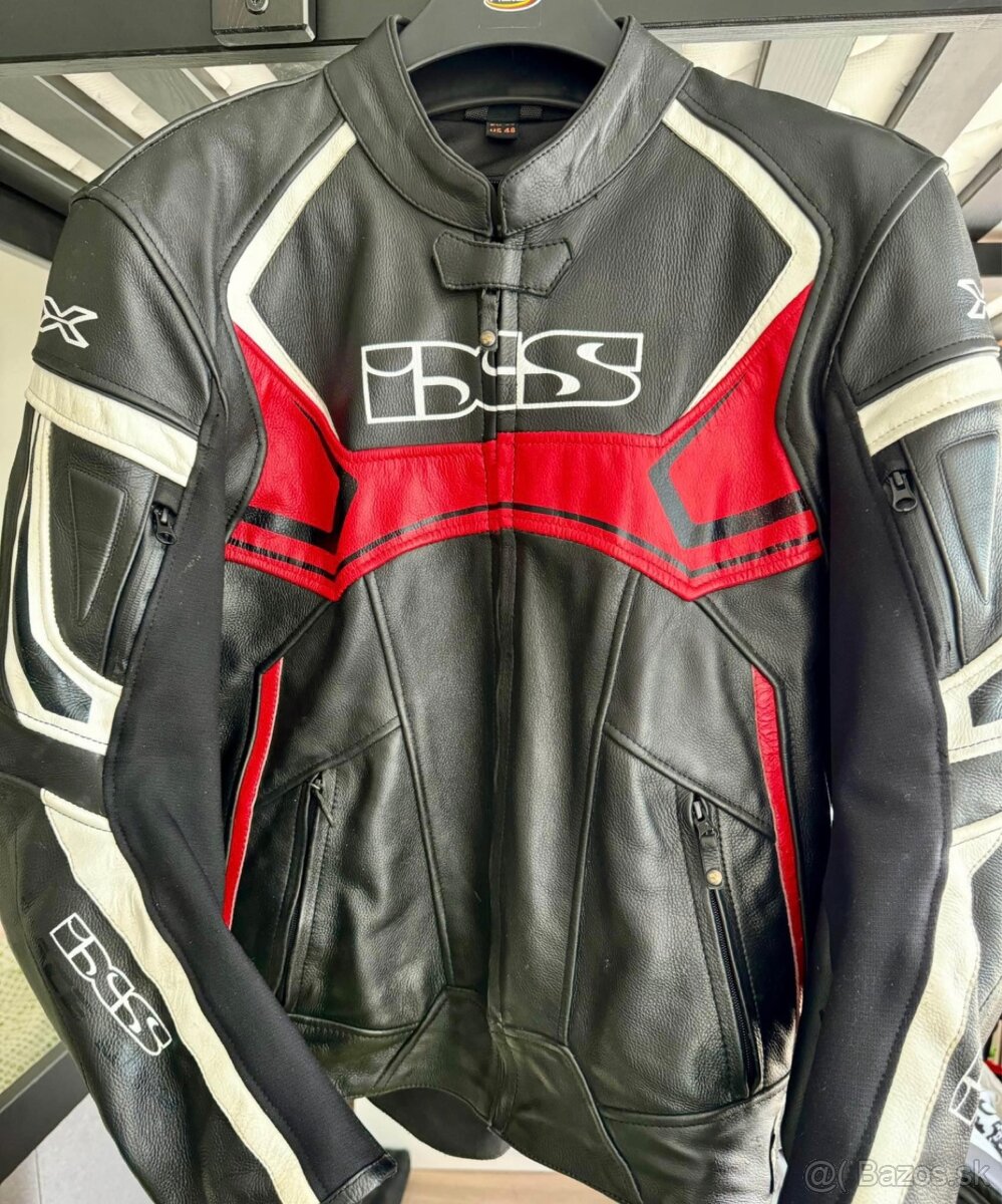 Kožená motobunda IXS č. 58, kožené nohavice RST