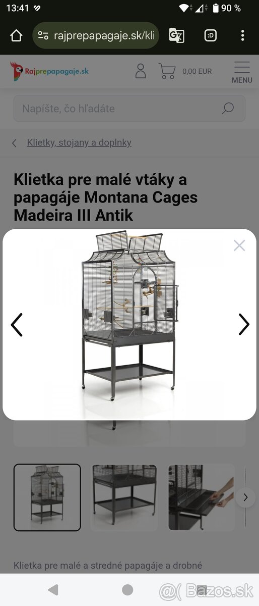 Voliera pre papagáje