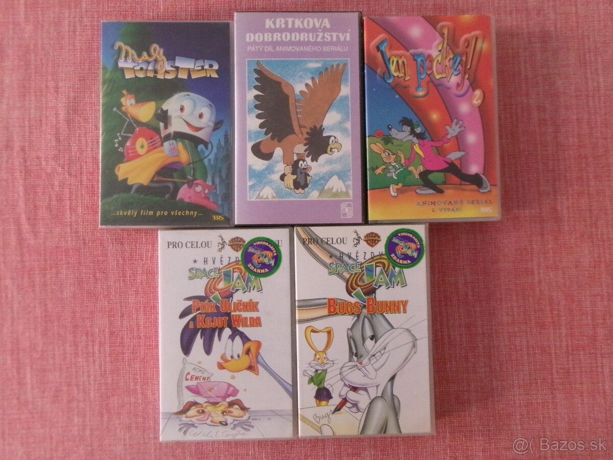 VHS Malý touster, Jen počkej , Krtek, Space Jam.