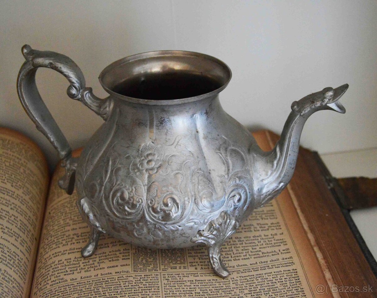 Starý mosadzný čajník z Maroka (25x14cm)