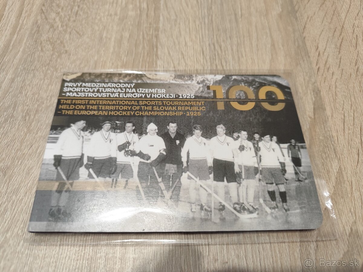 2euro coin card Majstrovstvá Európy v hokeji