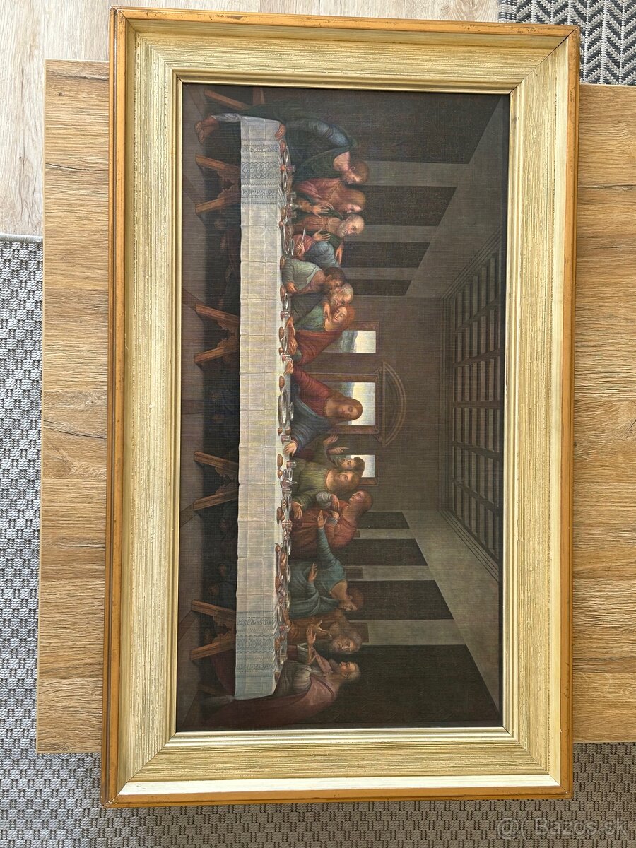 Starožitný obraz - posledná večera (Leonardo DaVinci)