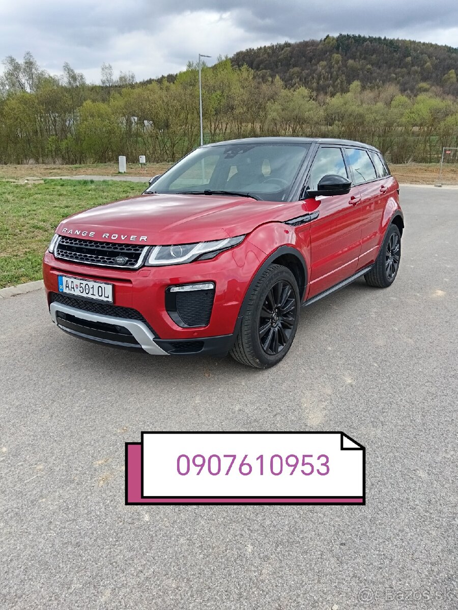Predám range rover evoque 77.800km