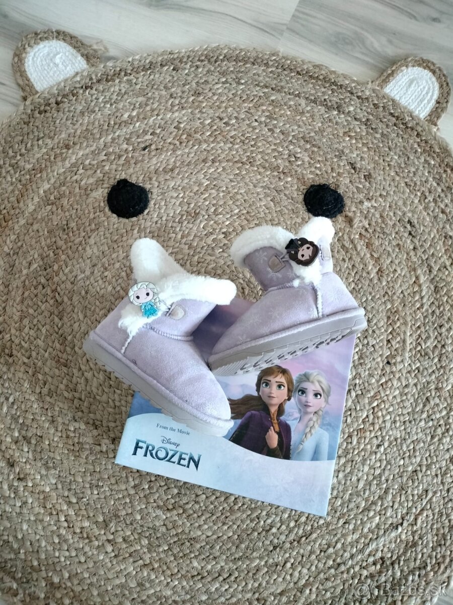 FROZEN_Fialové čižmy_Ako nové_Veľkosť 26