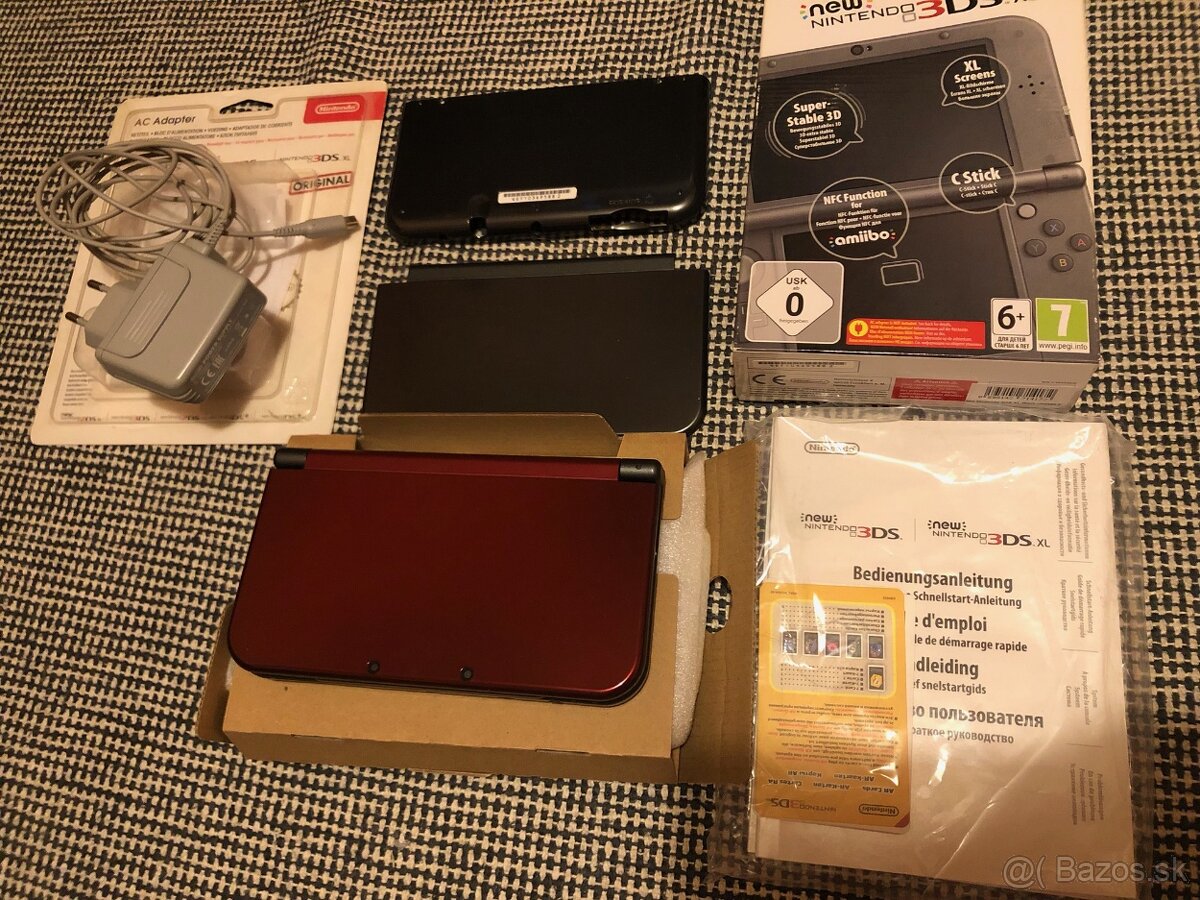 predam Nintendo New 3DS XL sedo cervene v super stave
