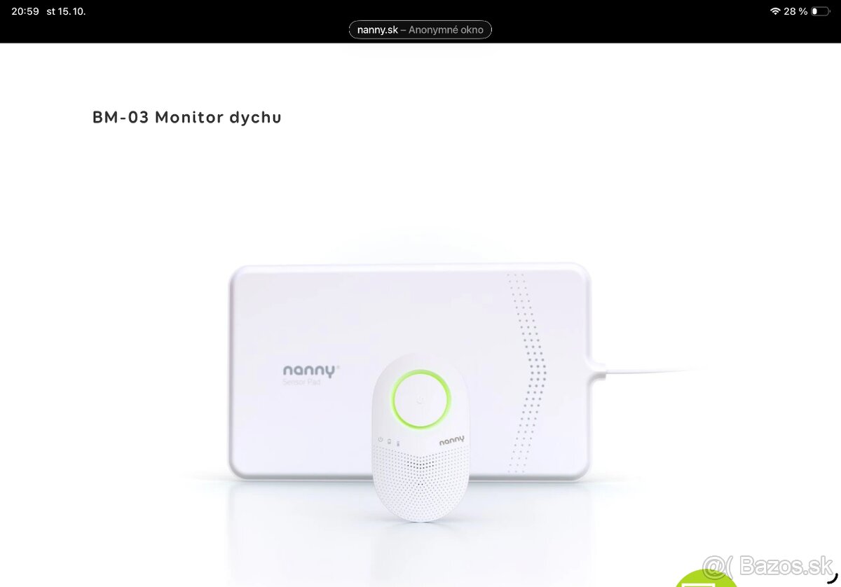 Predám monitor dychu NANNY BM-03