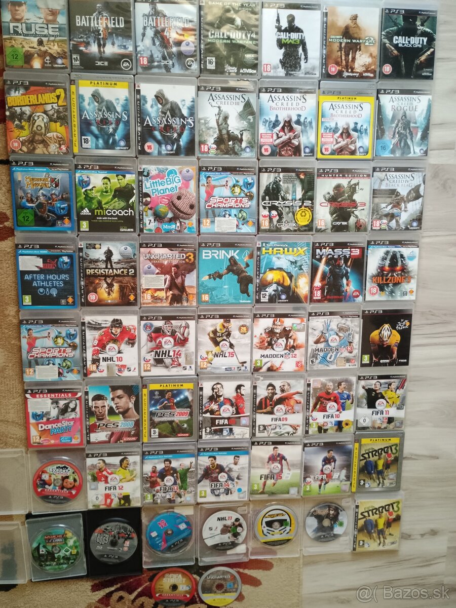 Predám hry na PS3 - 58 ks, 8 eur za kus - PlayStation 3