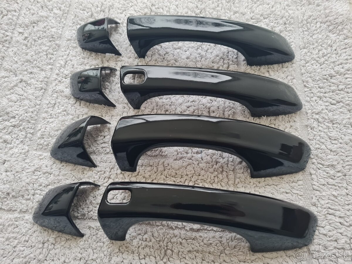 ČIERNE krytky klučiek - ŠKODA  VOLKSWAGEN  SEAT