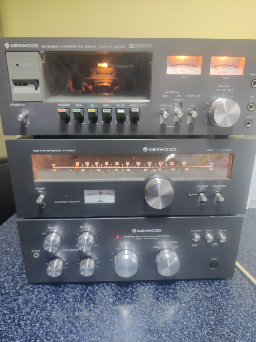 Vintage Kenwood zosilovac+ tuner+ tapedeck -