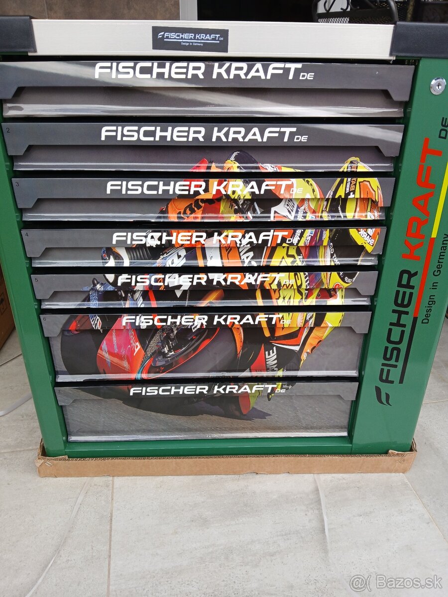 Dielenský vozík FISCHER KRAFT DE 7+1 plných 7 zásuviek