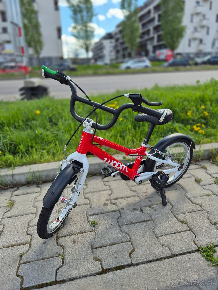 Detský bicykel Woom 2 + blatníky a stojan
