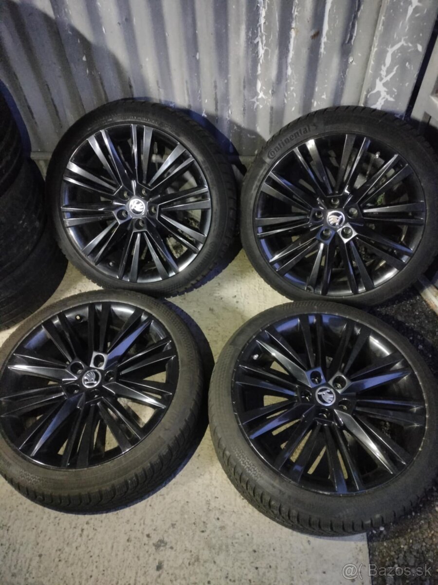4ks alu disky orig. Škoda 5x112 R19 pneu 235/40 R19 6mm