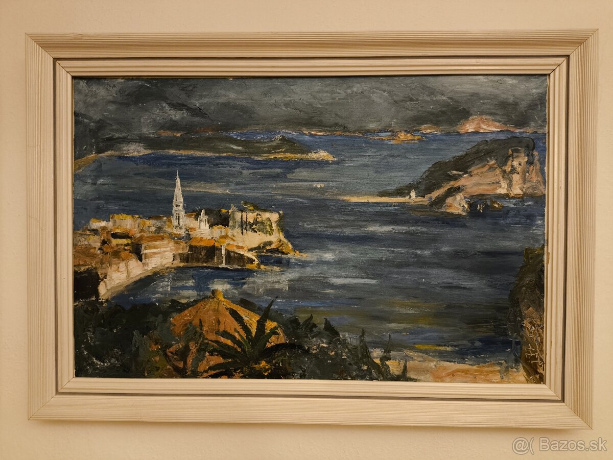 Obraz • Budva • Čierna Hora • Montenegro • olej na plátne