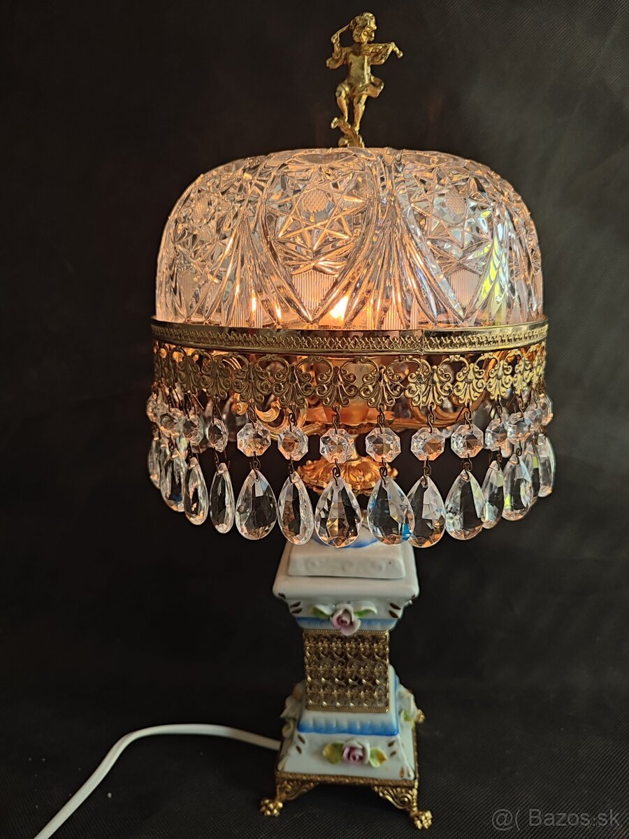 Originál krišťálová stolná lampa