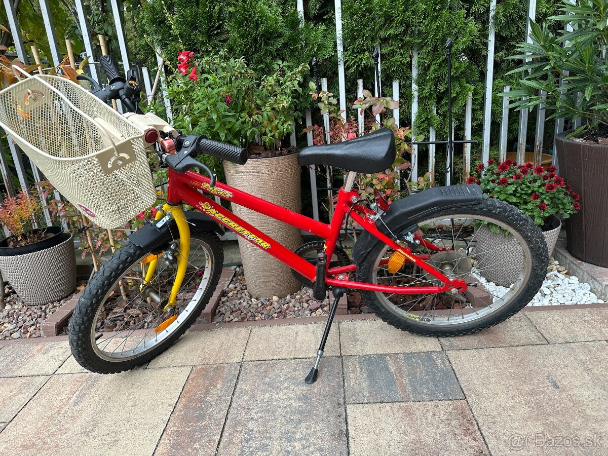 Predám detský bicykel 20" s košíkom a prehadzovačkou