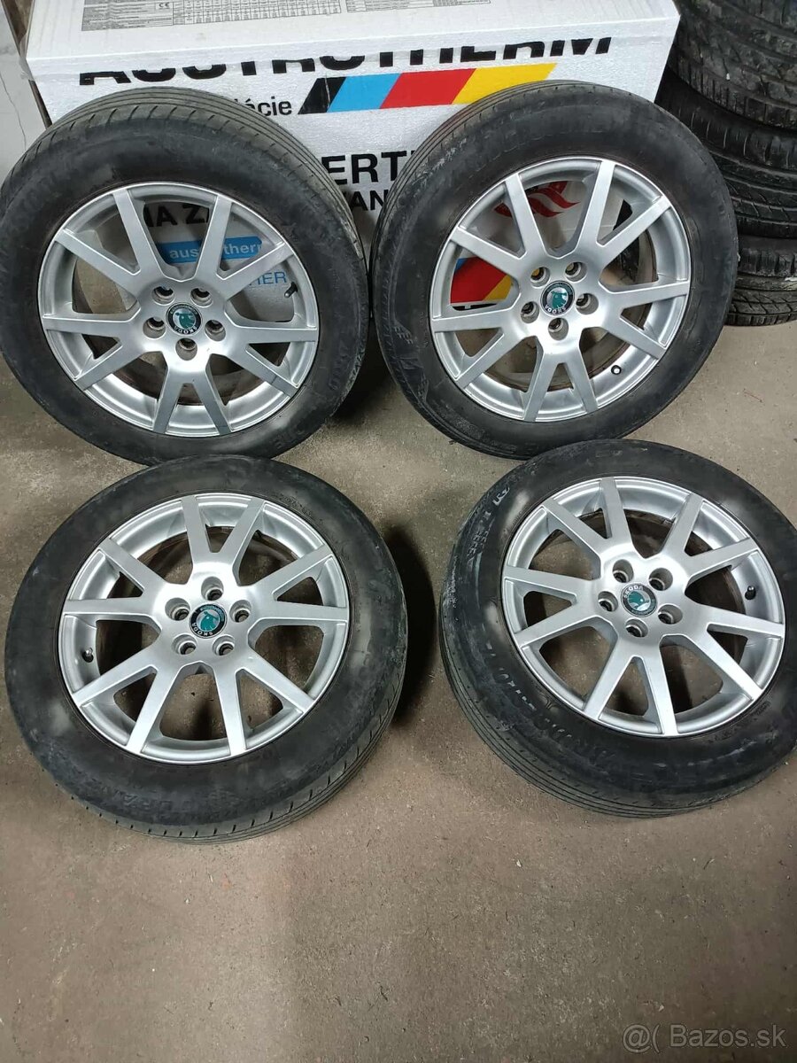 4ks alu disky Škoda SPIDER 5x100 r16 205/55 r16