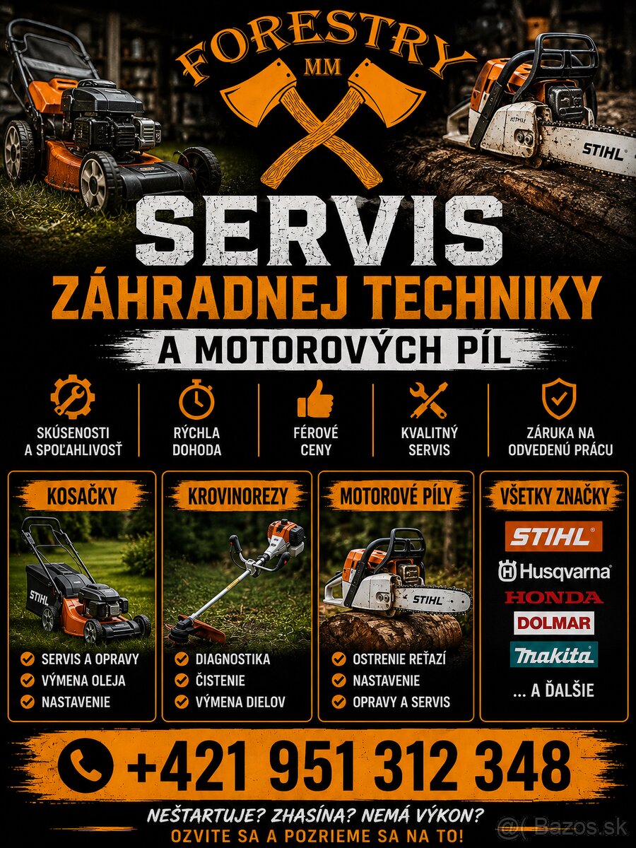 SERVIS ZÁHRADNEJ TECHNIKY A MOTOROVÝCH PÍL