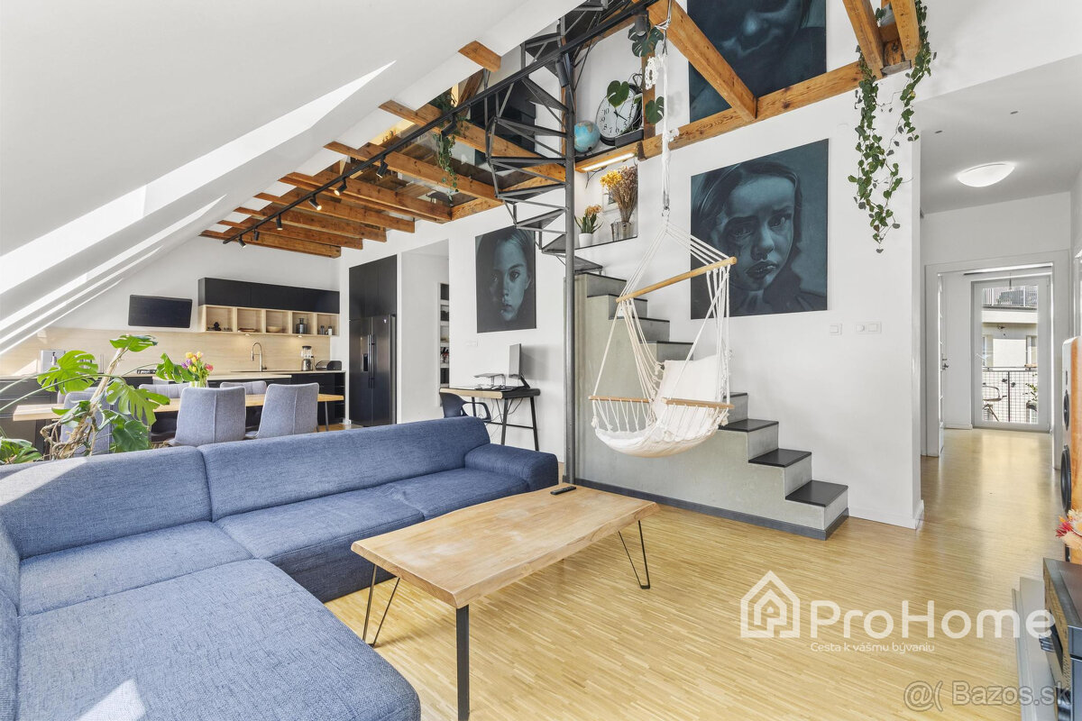 Unikátny 140 m² 4-izbový mezonet s terasou a výhľadom na dow