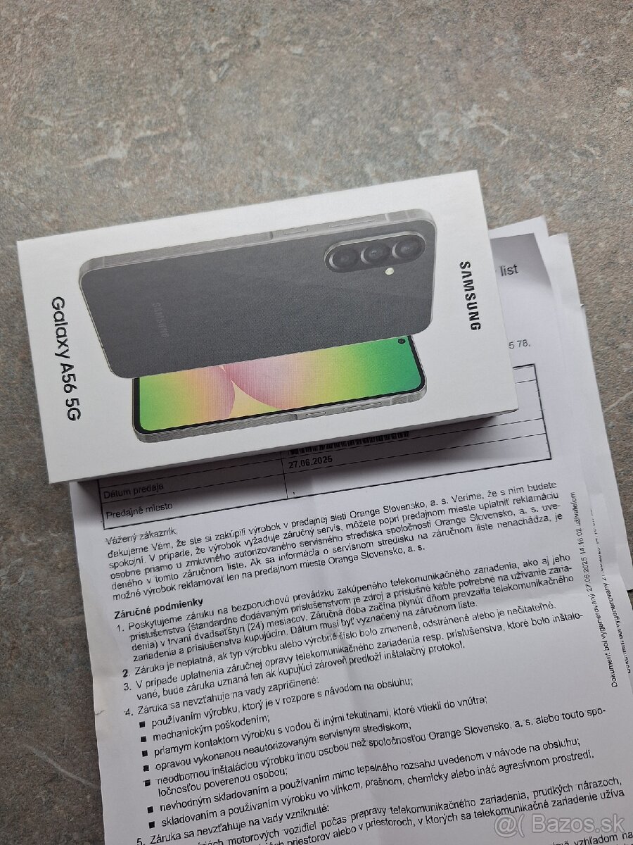 Predám Samsung A56 256GB nový zapečatený
