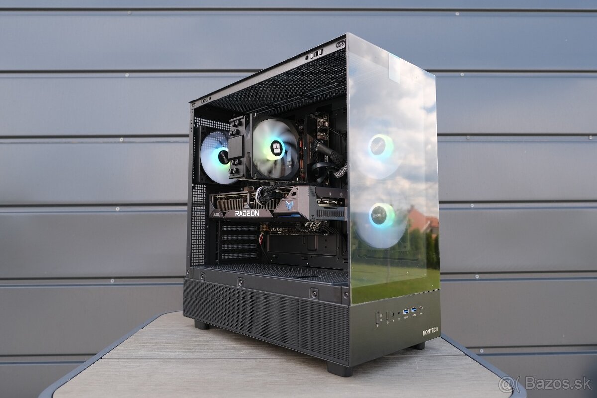 Herný PC, Ryzen 5 9600X, RX 7600XT 16GB, 32GB RAM, SSD, 24m