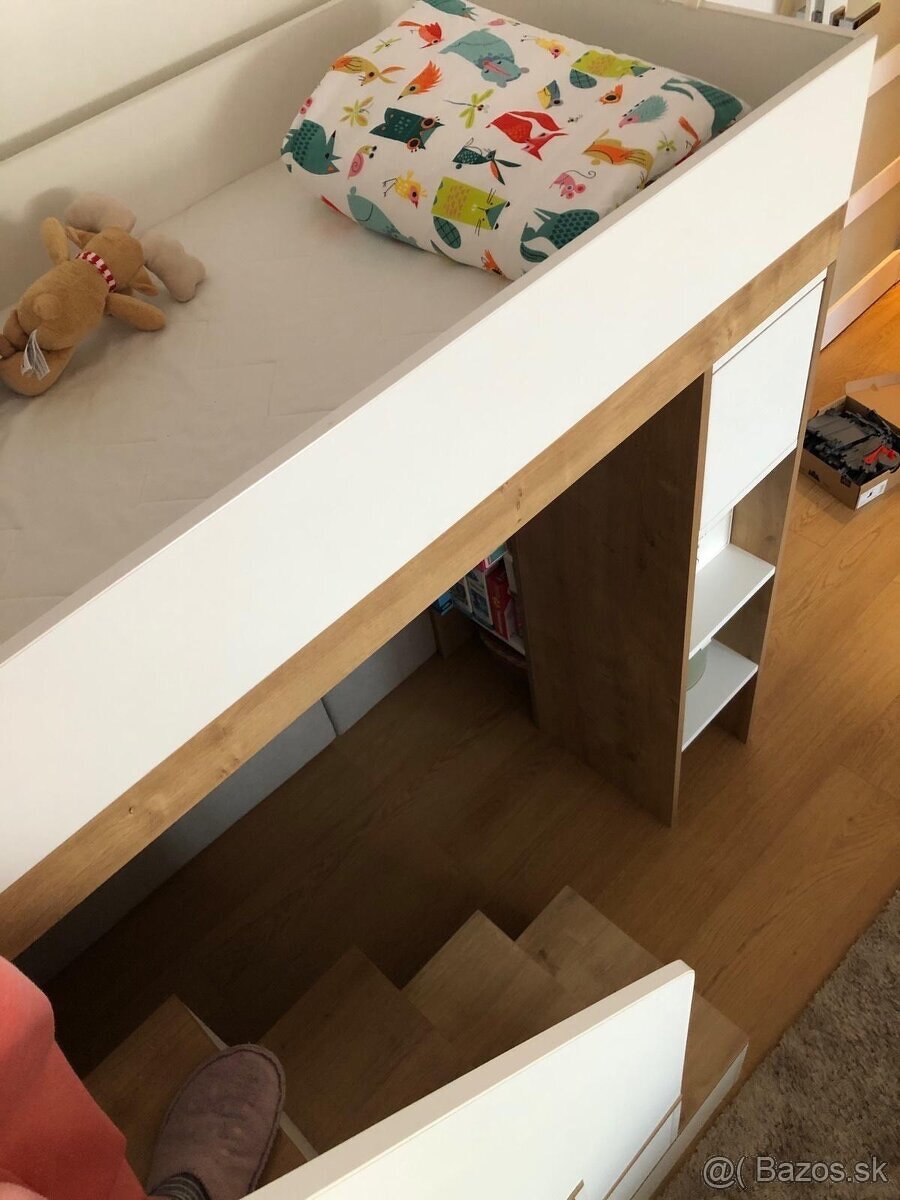 Detská vysoká posteľ