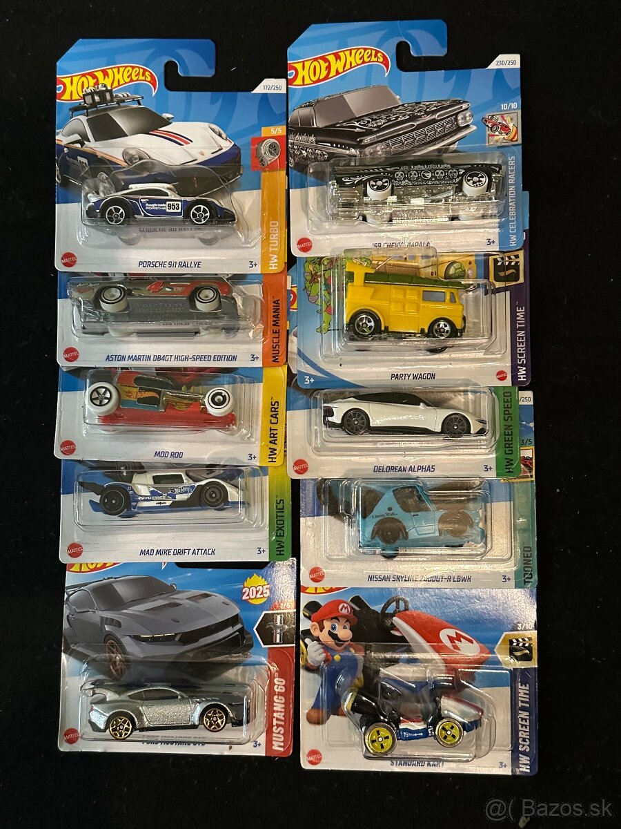 Hot Wheels autíčka 10 kusov nové neotvorené