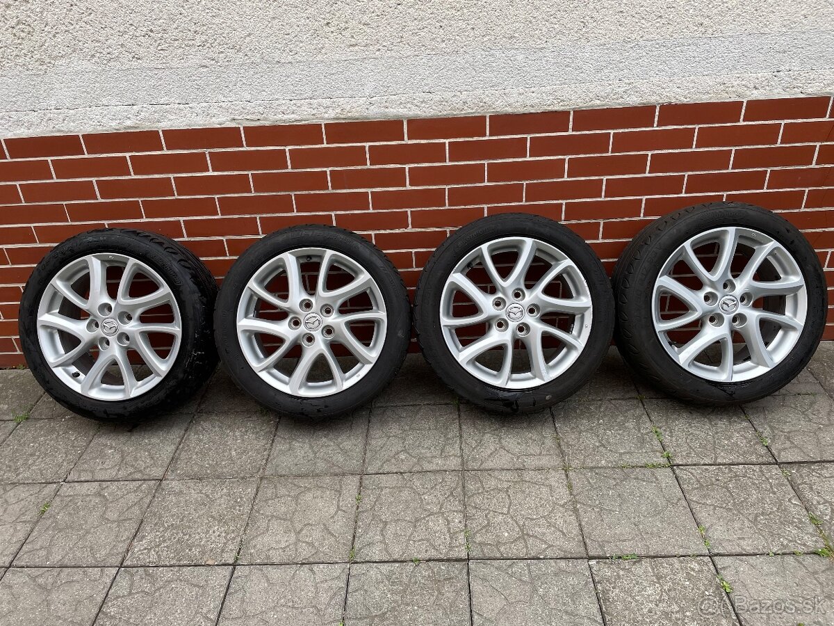 Originál disky Mazda R17 +letné pneu na mazdu 3