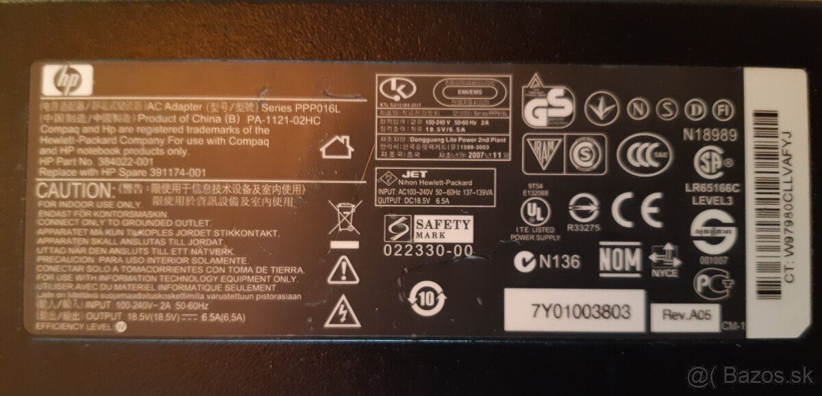 Original HP AC Adapter PPP016L/nabijacka/zdroj pre notebook