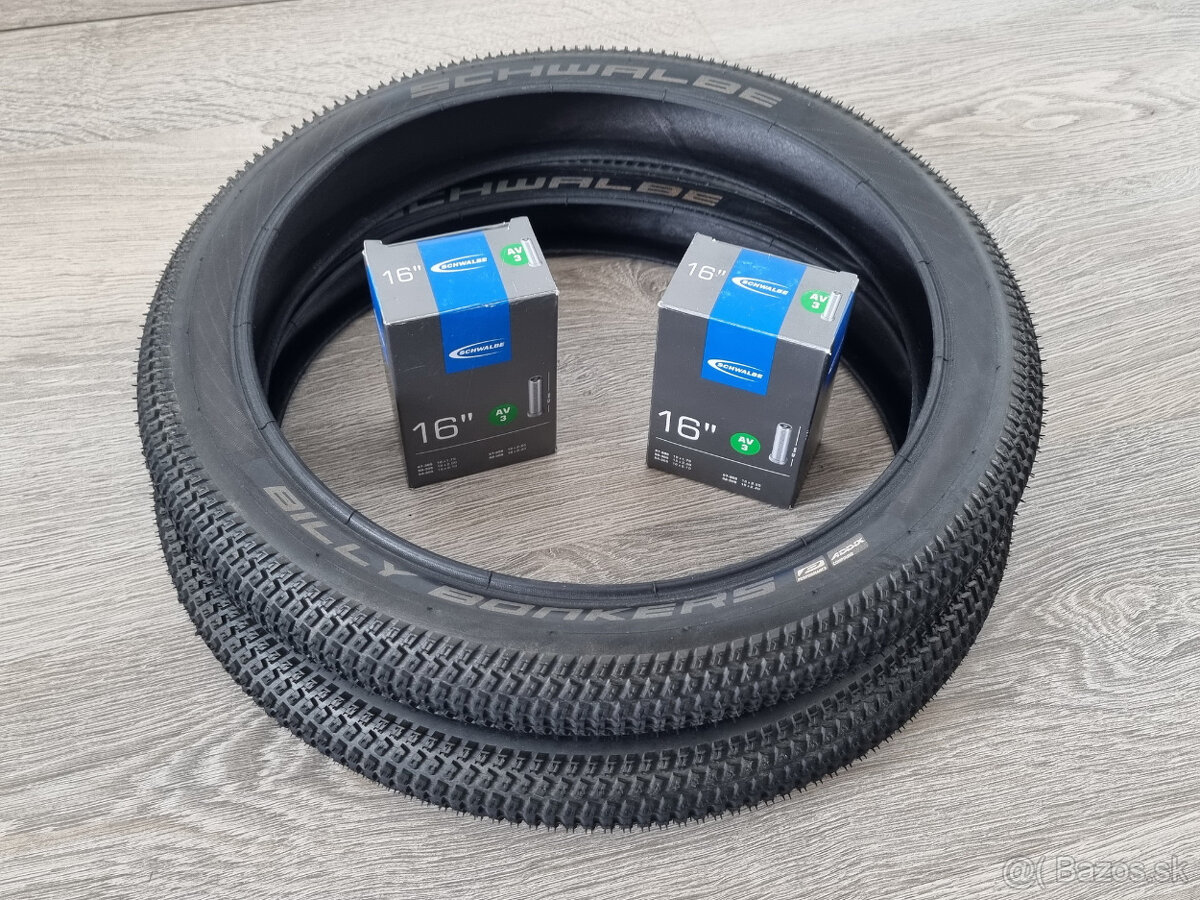 Plaste Schwalbe Billy Bonkers 16x2.0 + duse - napr na Woom 3