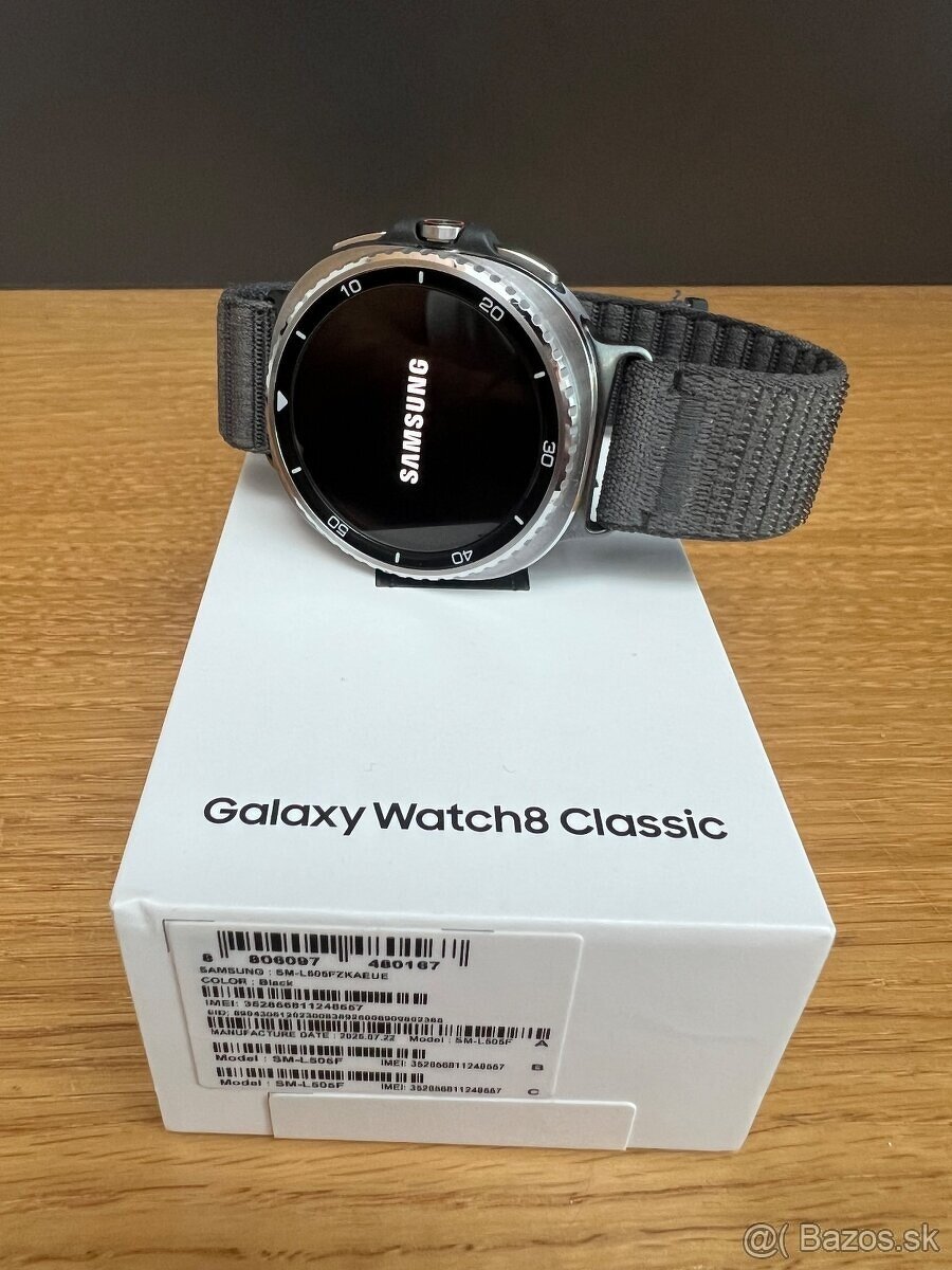Predám SAMSUNG GALAXY WATCH 8 CLASSIC, LTE, 46mm, ZARUKA