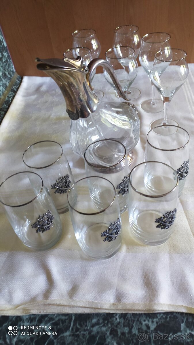 Poháre postriebrené