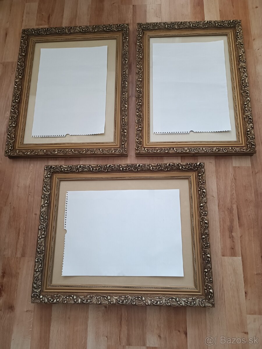 Starožitné rámy na obrazy so sklom