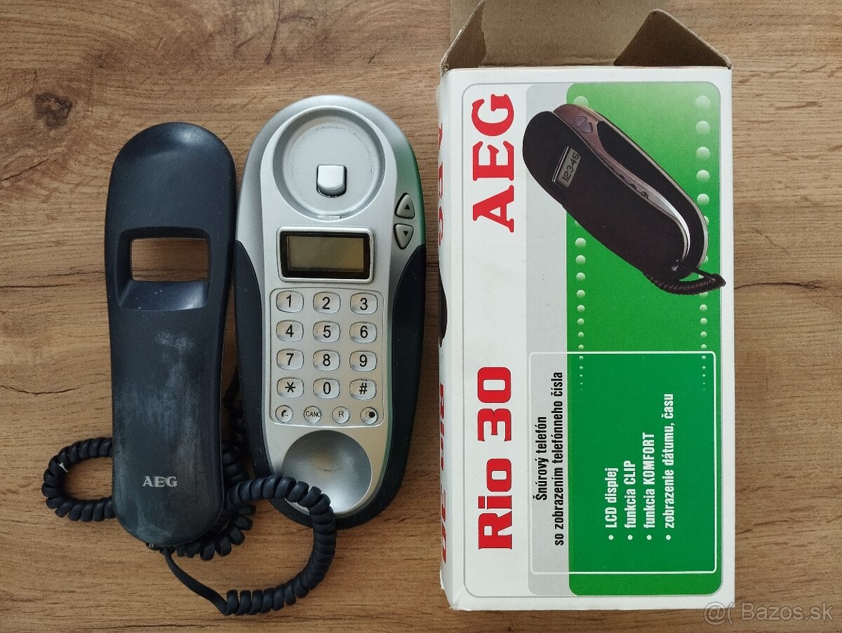 Šnúrový telefón AEG RIO 30 so zobrazením čísla