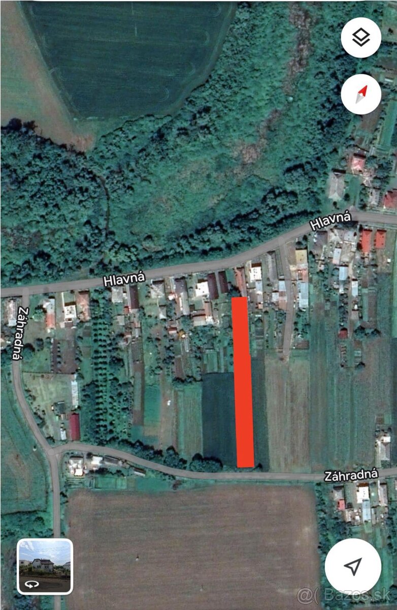 Len80km od Košíc. Predám stavebny pozemok. 28arovy. 16m šírk