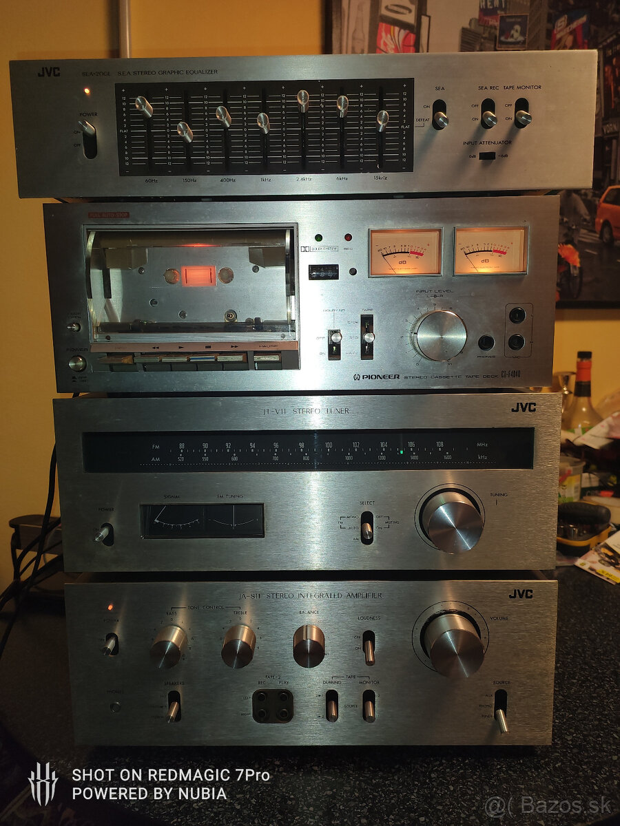 vintage JVC zostava + JVC gramafon