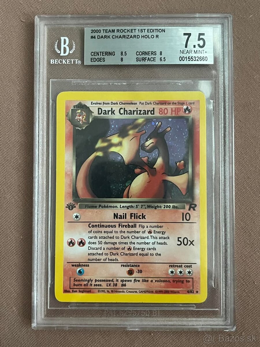 Charizard 1st Edition Beckett 7.5