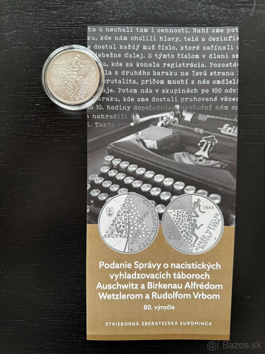 Pamatne zberatelske SVK euromince 10€ / 20€ / pamatny list