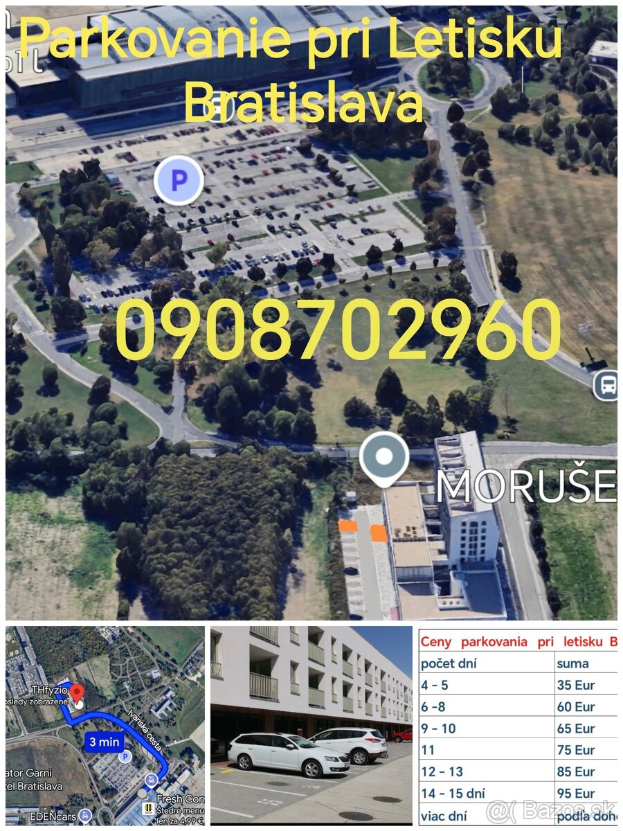 Parkovanie pri letisku Bratislavva