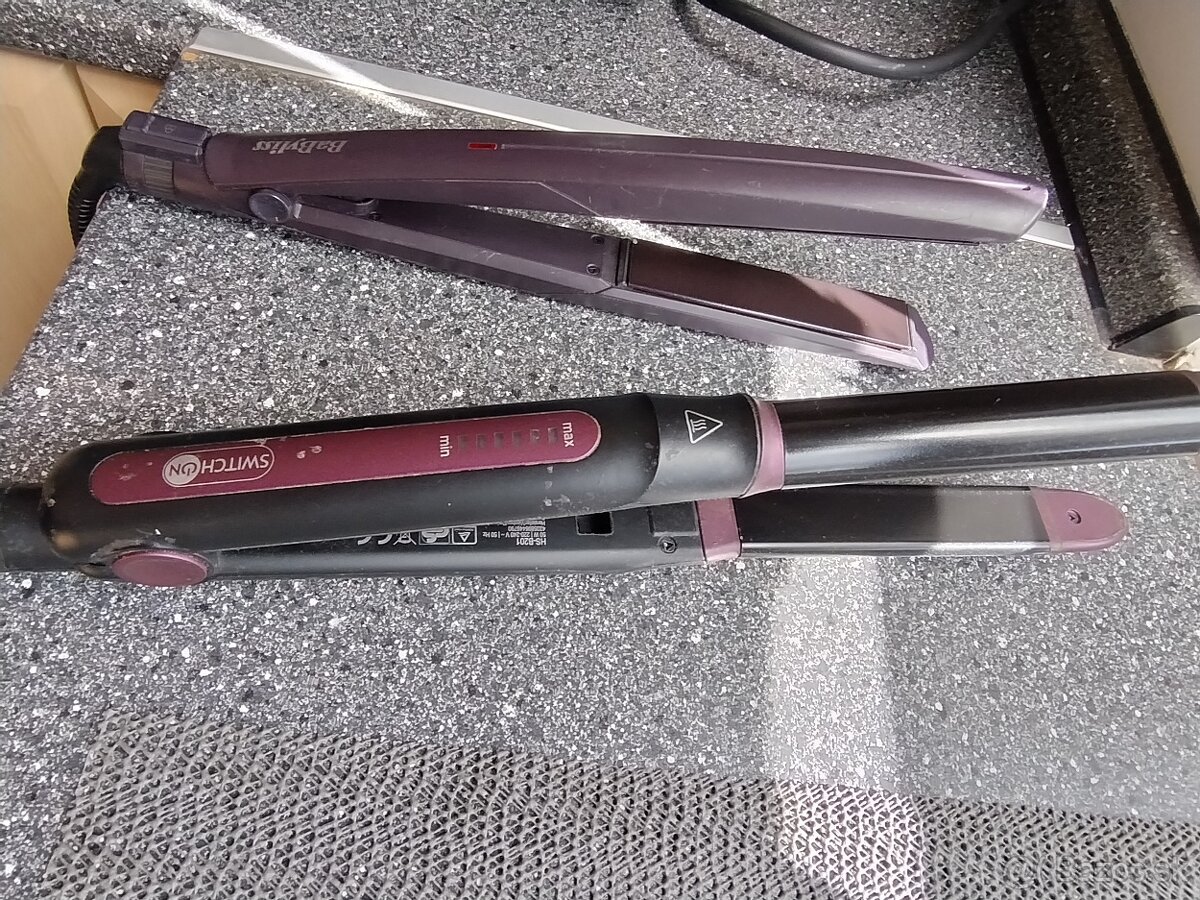 2x žehlička na vlasy