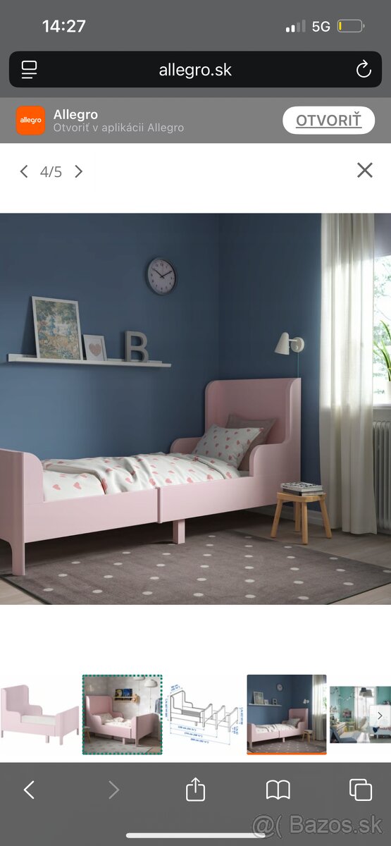 Detska postel rastuca busunge ikea