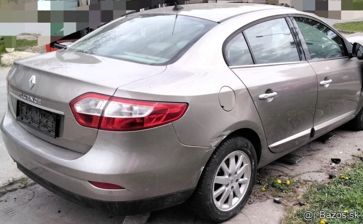 Renault Fluence 1.5 dCi 2012 predám MOTOR K9KG8, AIRBAGY SAD