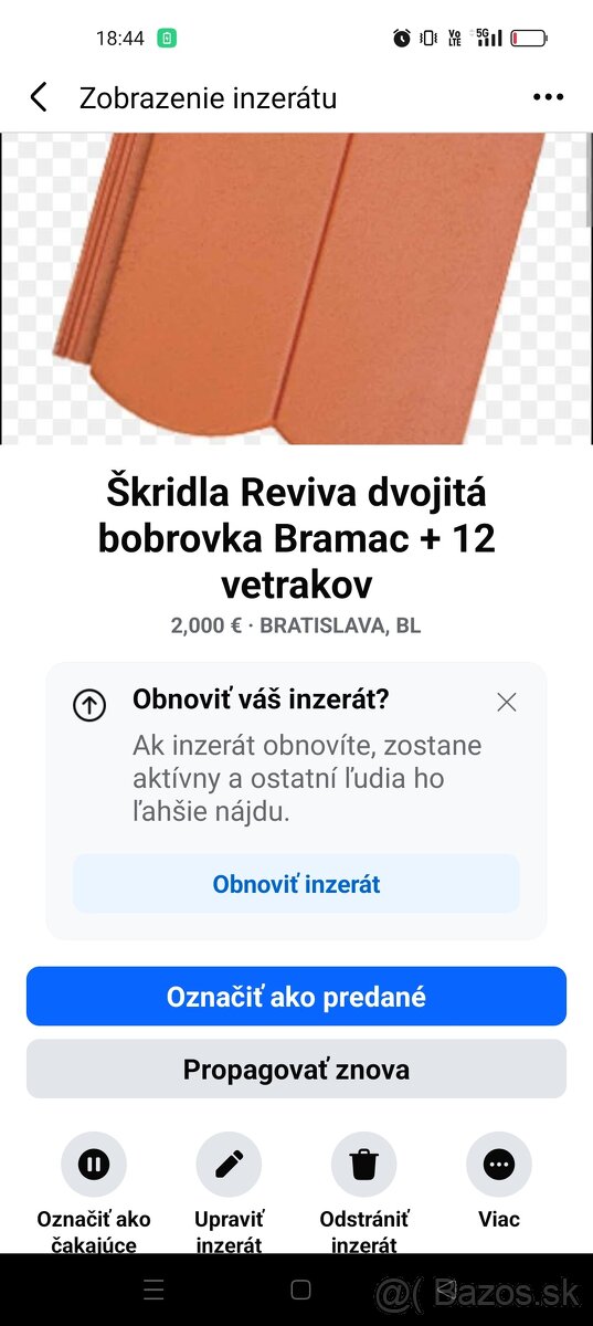 Skridla Reviva dvojitá bobrovka