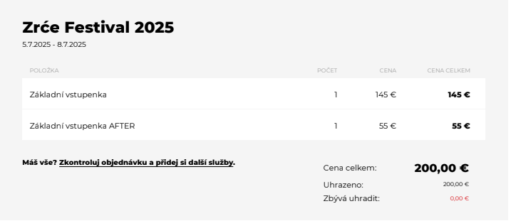 Zrce 2025 1. a 2. termin