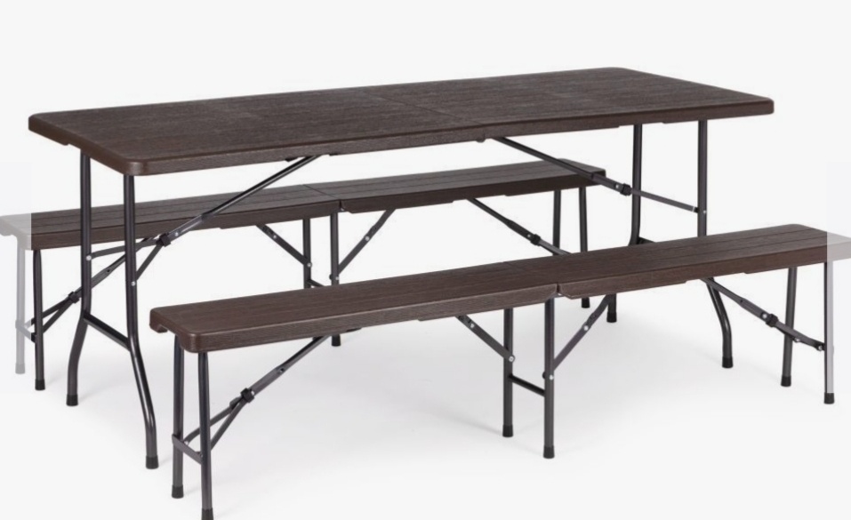 Cateringový stôl 180cm + 2 lavice