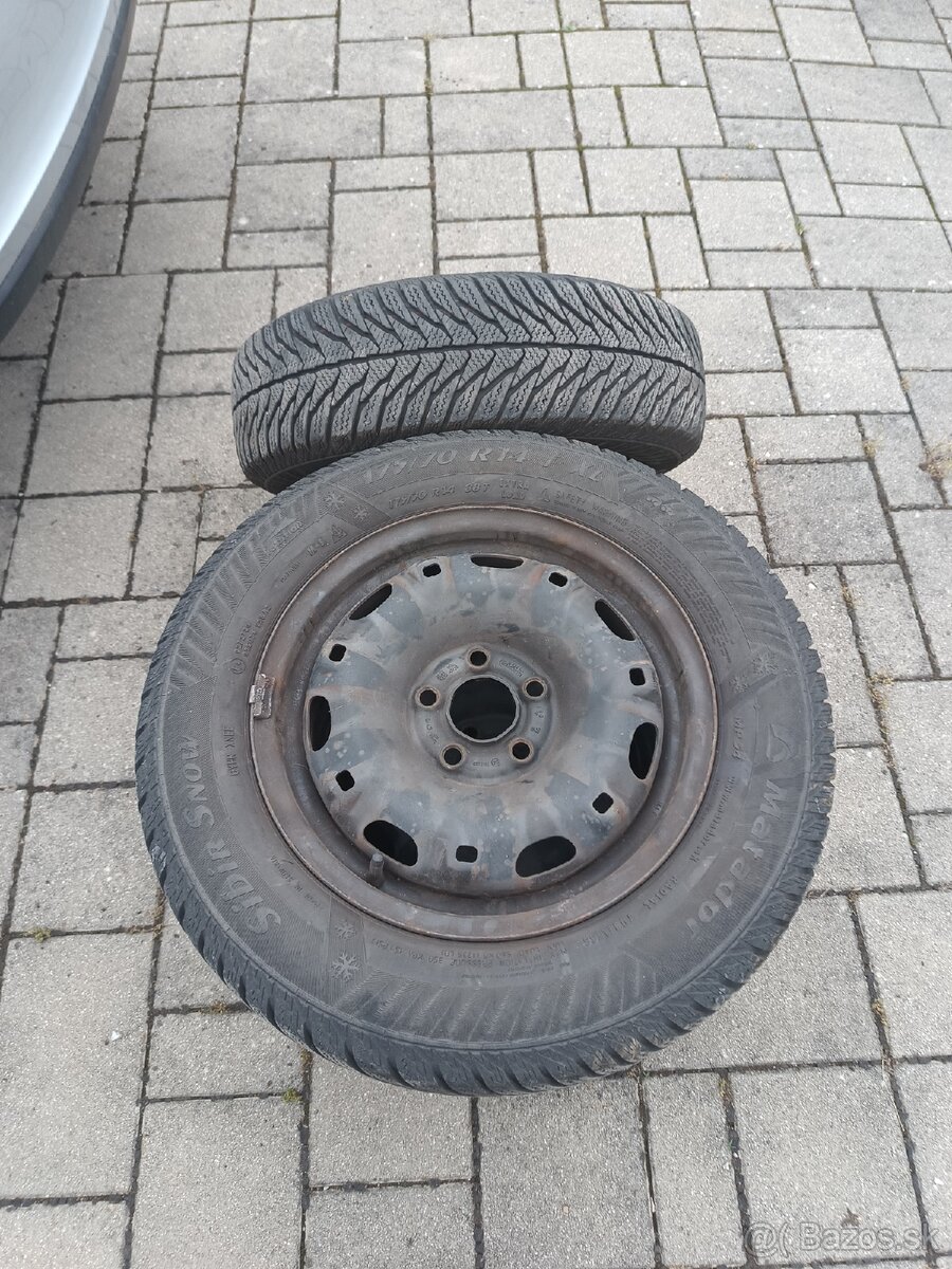 Predám pneumatiky na diskoch 175/70 R14