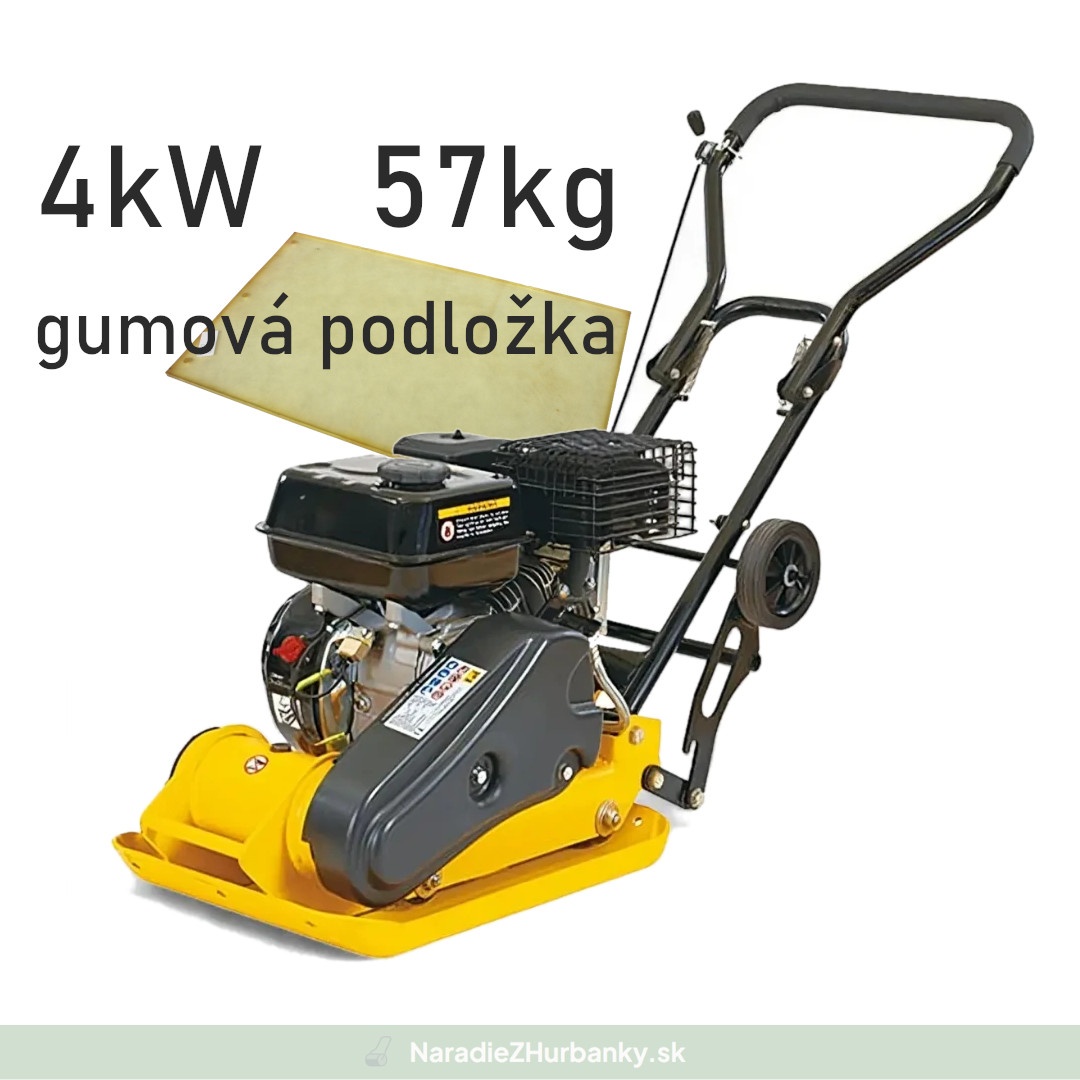 Vibračná doska 4kW 57 kg + gumová podložka za príplatok