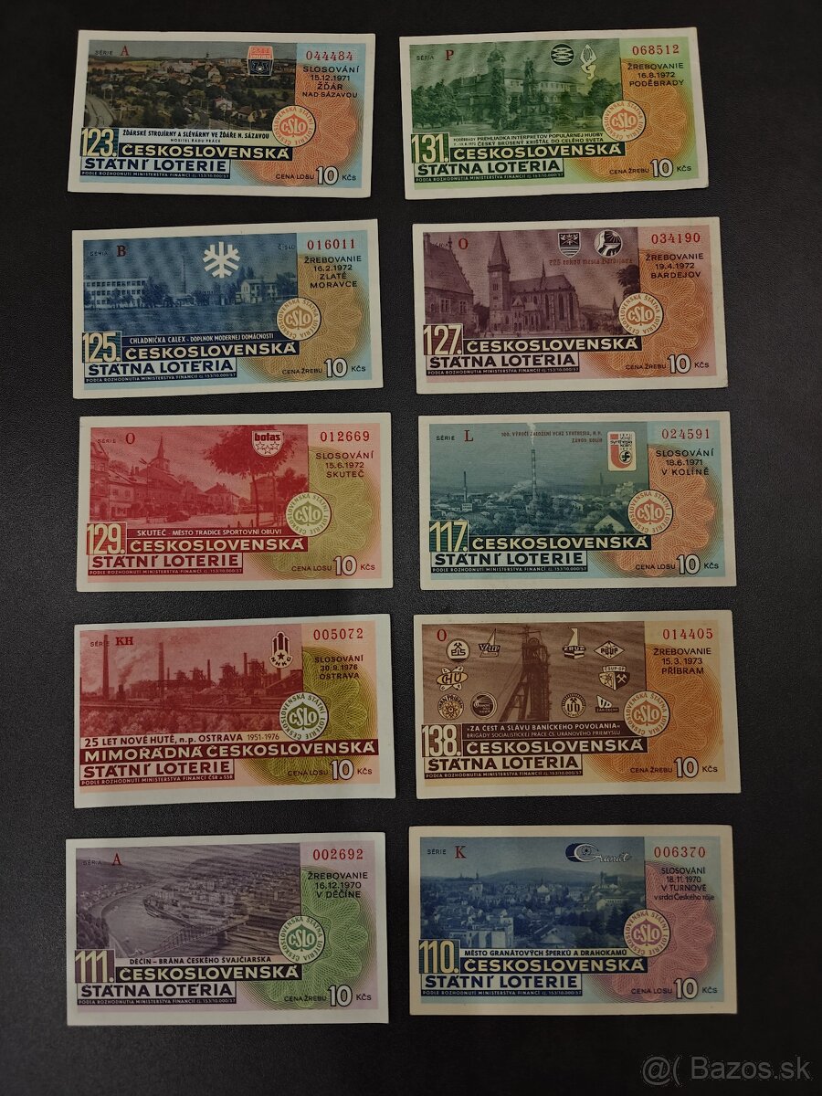 Československa štátna lotéria - žreby