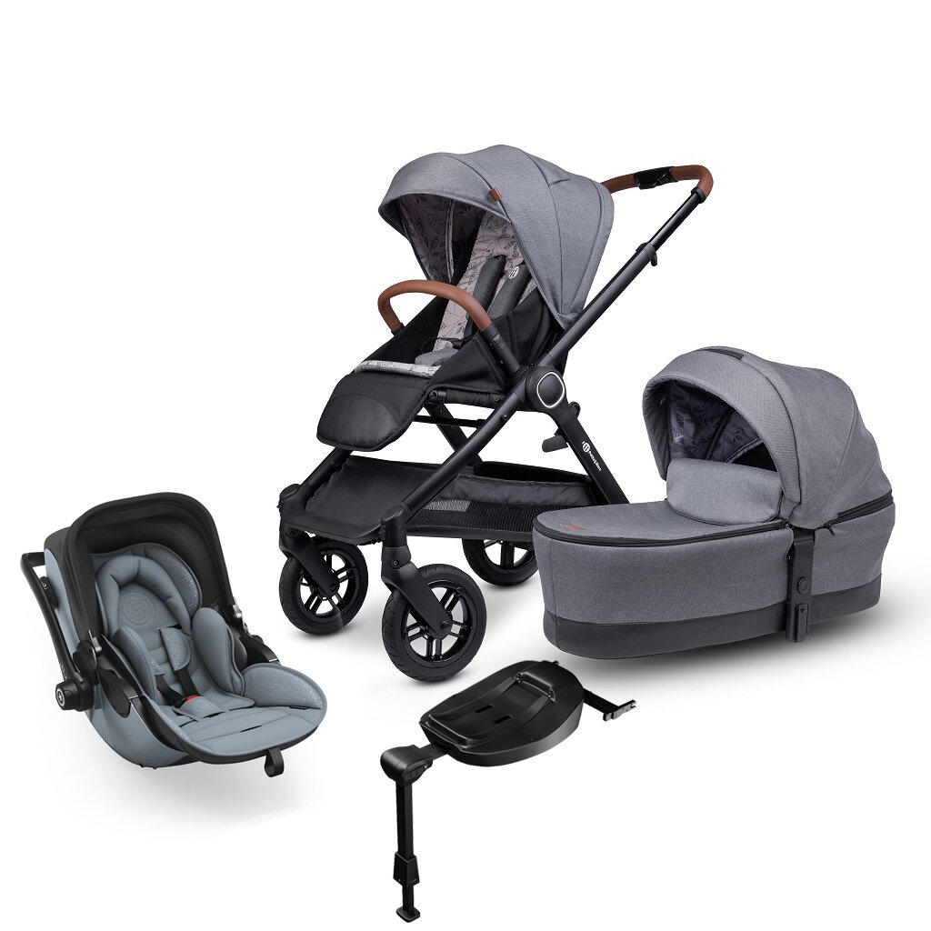 PETITE&MARS Kočík 3v1 Trails Ultimate Grey + KIDDY Evoluna i