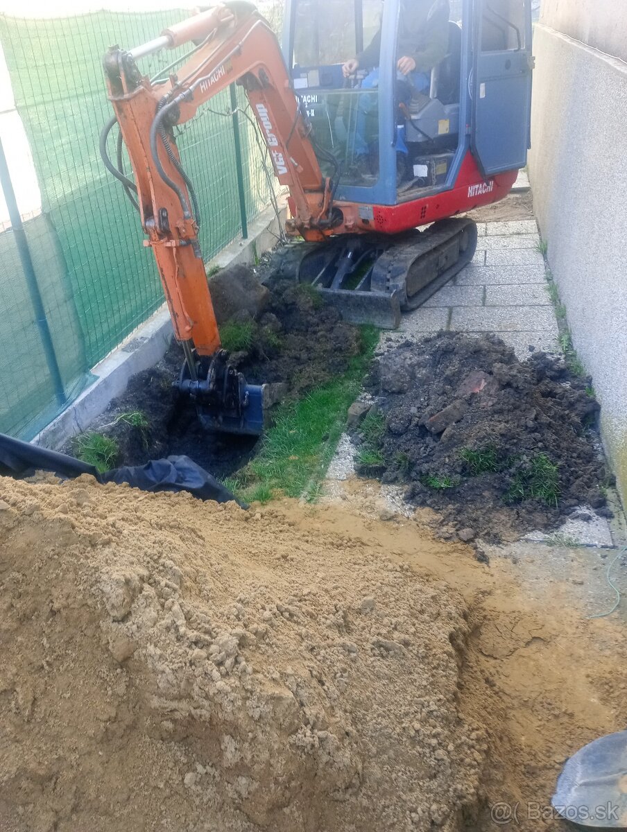 Zemné a výkopové práce(kanalizácie a vodovodné prípojky)