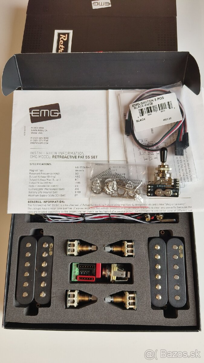 EMG Fat 55 Set + 3 polohový prepinač. LEN 100€